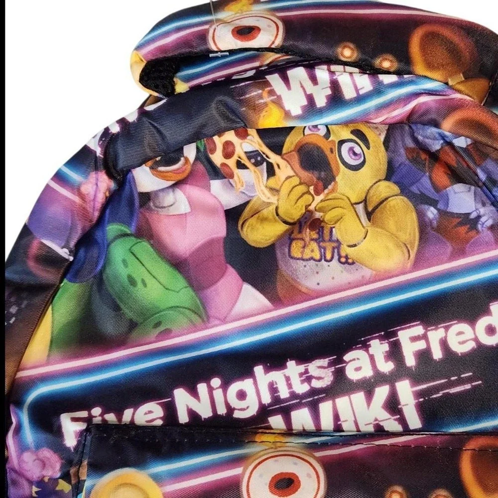 Five Nights at Freddys FNAF Animatronic Collage Gamer Horror Backpack Multi